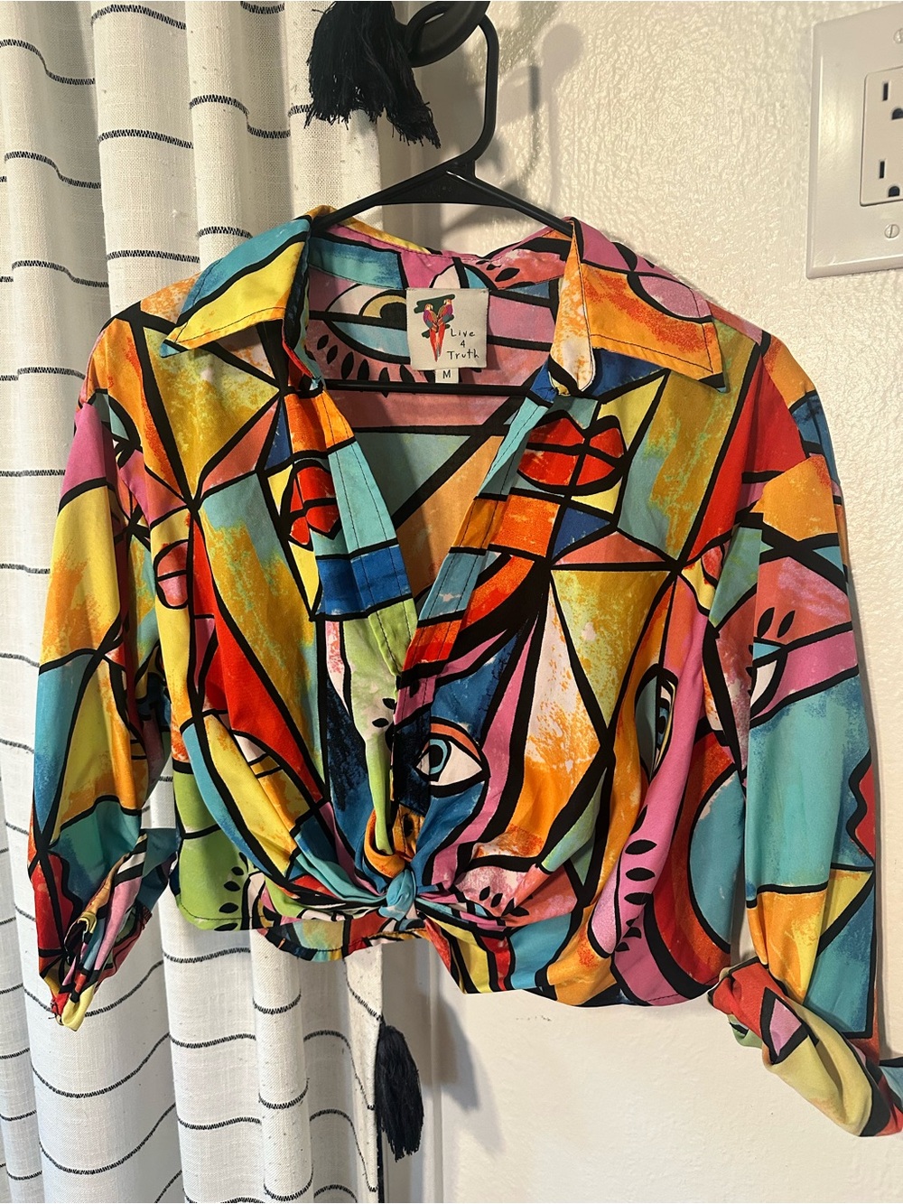 Live 4 Truth Abstract Print Crop Top